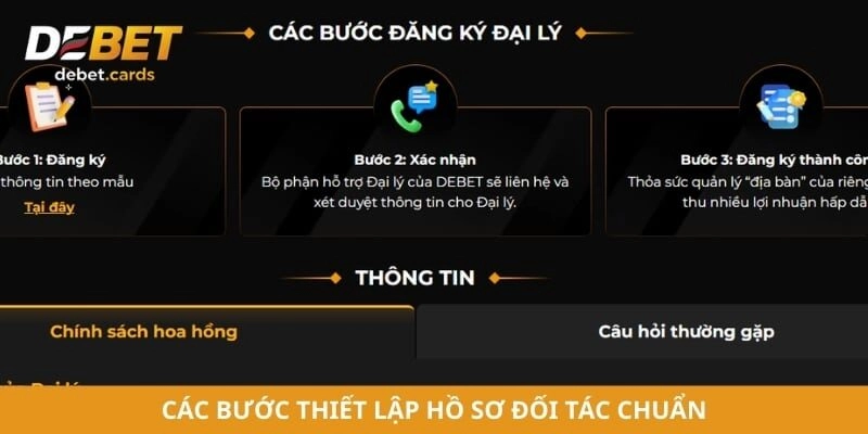 Các bước thiết lập hồ sơ đối tác chuẩn