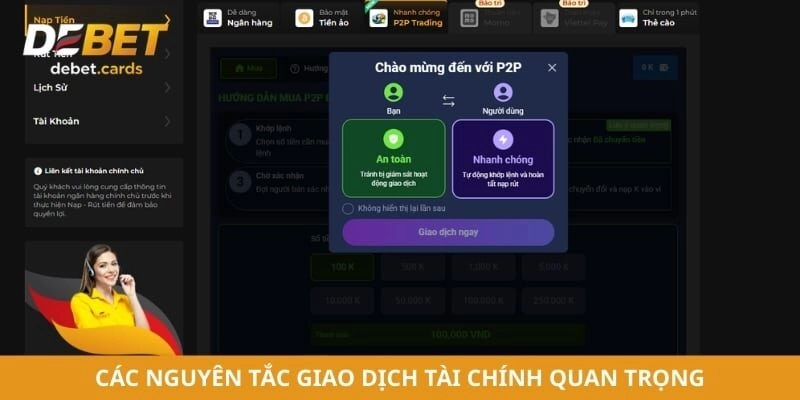 Các nguyên tắc giao dịch tài chính quan trọng